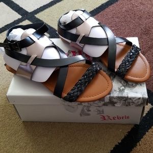 Size 8 gladiator sandals Rebels